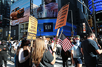 Election celebrations in Times Square, New York, Richard Moore